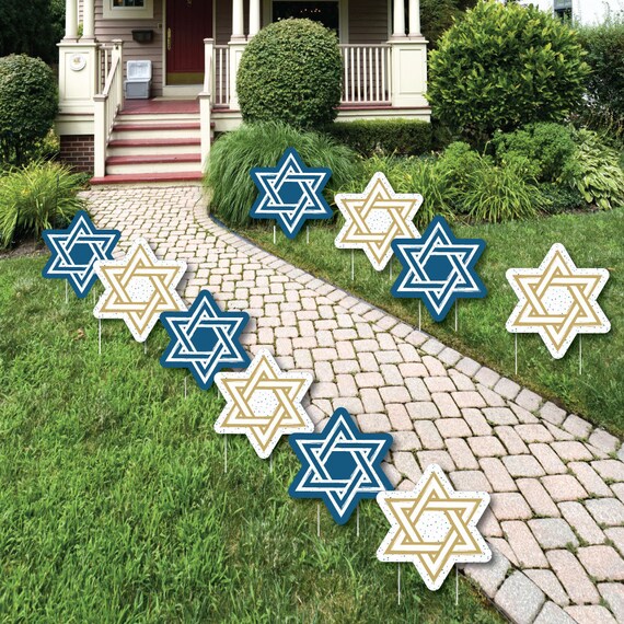 Hanukkah Shaped Lawn Decorations Outdoor Chanukah Yard Etsy