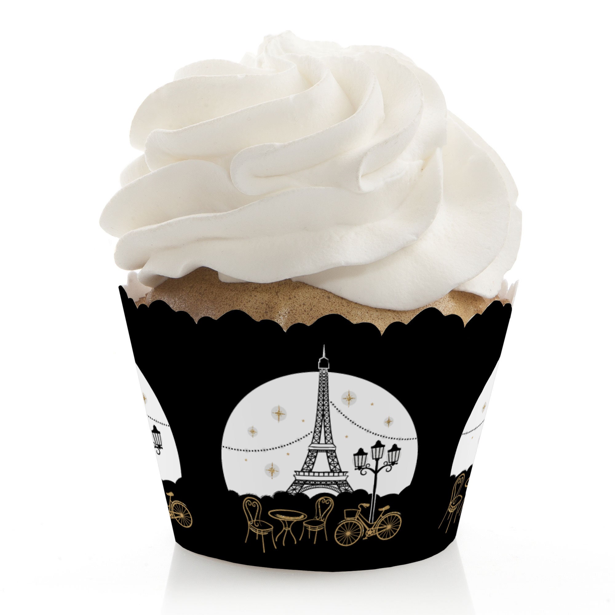 Stars Over Paris Parisian Themed Party Decorations Party Cupcake Wrappers Set of 12
