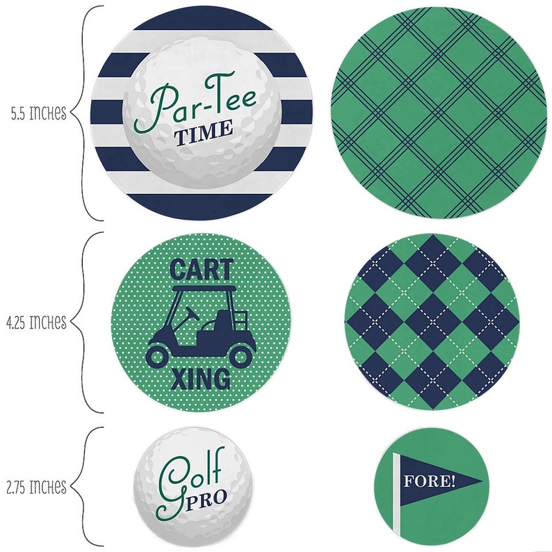 Golf Par Tee Time Giant Circle Confetti Retirement or Etsy