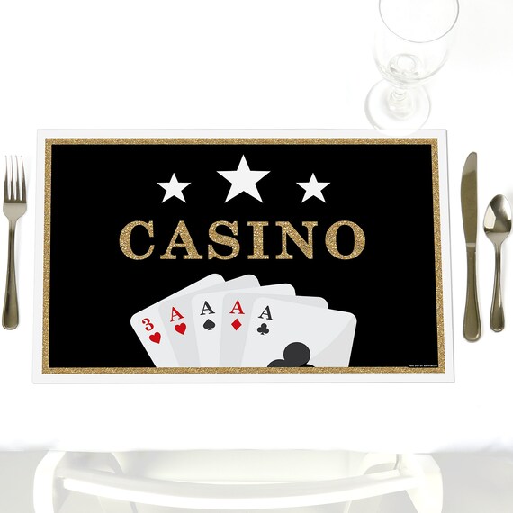 Las Vegas Casino Party Table Decorations Vegas Party Placemats