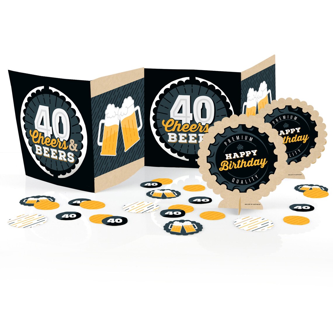 Cheers and Beers to 40 Years 40th Birthday Party Centerpiece Etsy