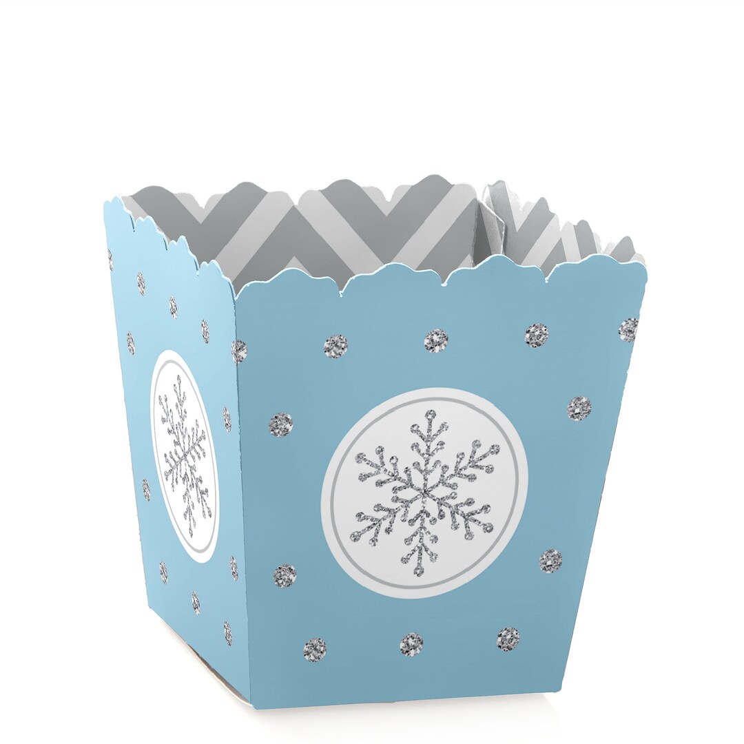 Winter Wonderland - Party Mini Favor Boxes - Snowflake Holiday Party ...