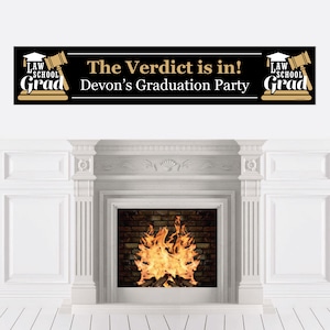 Law School Grad - Personalized Future Lawyer Graduation Party Banner