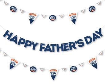 Happy Father's Day - We Love Dad Party Letter Banner Decoration - 36 Banner Cutouts and Happy Father's Day Banner Letters