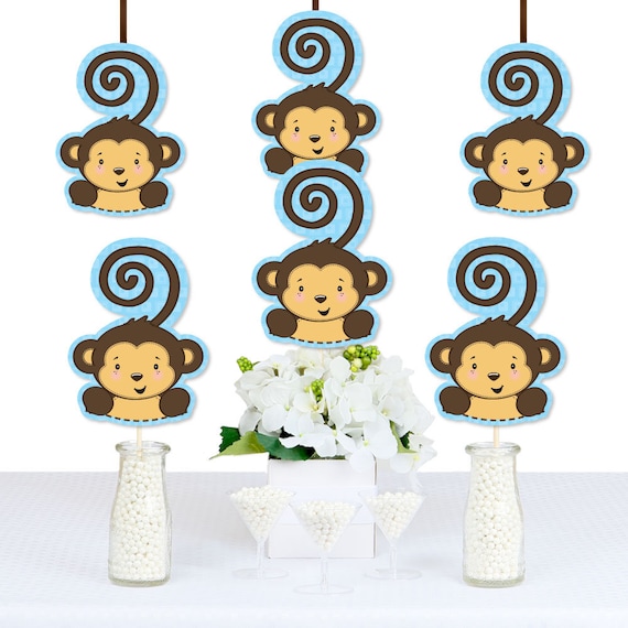 Blue Monkey Boy Decorations DIY Boy Monkey Shaped Decorations Baby