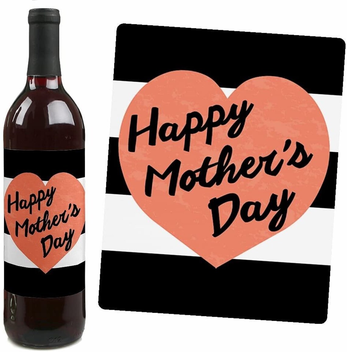 Best Mom Ever Mother's Day Wine Bottle Label Stickers Etsy