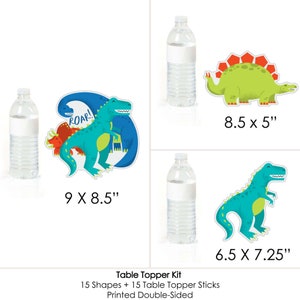 Roar Dinosaur Centerpiece Sticks Dino Mite Trex Baby Shower Table Toppers T-Rex Birthday Party Supplies 15 Ct. image 6