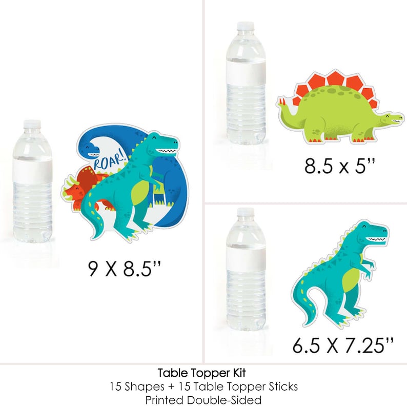 Roar Dinosaur Centerpiece Sticks Dino Mite Trex Baby Shower Table Toppers T-Rex Birthday Party Supplies 15 Ct. image 6