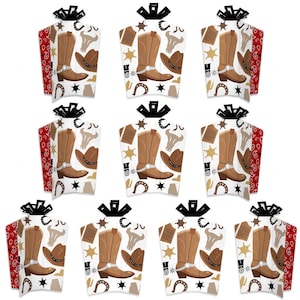 Western Hoedown Table Decorations Wild West Cowboy Party Fold and Flare Centerpieces 10 Count image 1