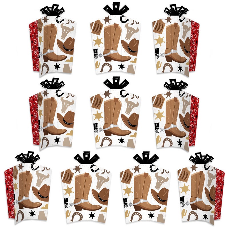 Western Hoedown Table Decorations Wild West Cowboy Party Fold and Flare Centerpieces 10 Count image 1