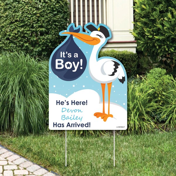 Stork Yard Sign Etsy