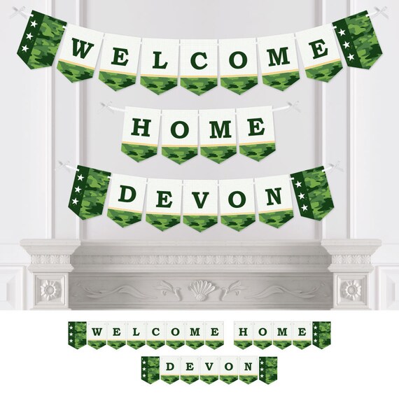 Welcome Home Hero Personalized Military Army Homecoming Bunting