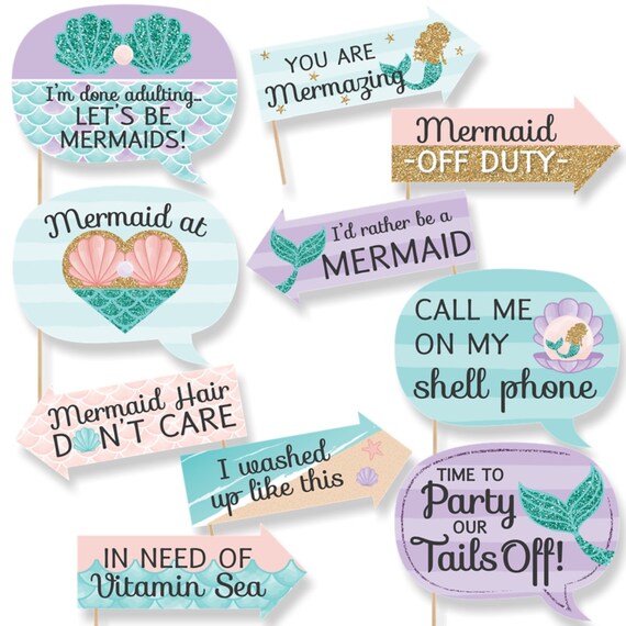 Lets Be Mermaids-26 Ct Mermaids Photo Booth Props Baby Shower Birthday Party Photo Booth Props Party Decoration Favors Supplies Lets Be Mermaids-26 Ct Mermaids Photo Booth Props Baby Shower Birthday Party Photo Booth Props Party Decoration Favors Supplies