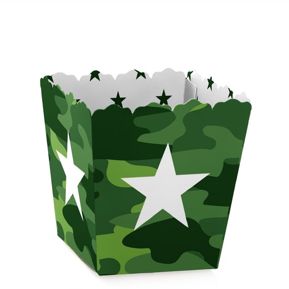 Camo Hero - Party Mini Favor Boxes - Army Military Camouflage Party Treat Candy Boxes - Set of 12 Il_570xn