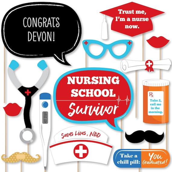 Nurse Graduation - Photo Booth Props - Medical Nursing Photobooth Kit ...