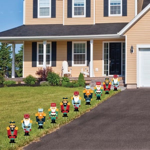 Christmas Nutcracker Lawn Decorations Outdoor Holiday Party Yard Decorations 10 Piece image 3