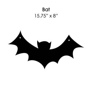 Hanging Black Bats Outdoor Halloween Porch & Tree Yard Decorations Halloween Tree Ornaments Hanging Halloween Decor 10 Piece Set image 5