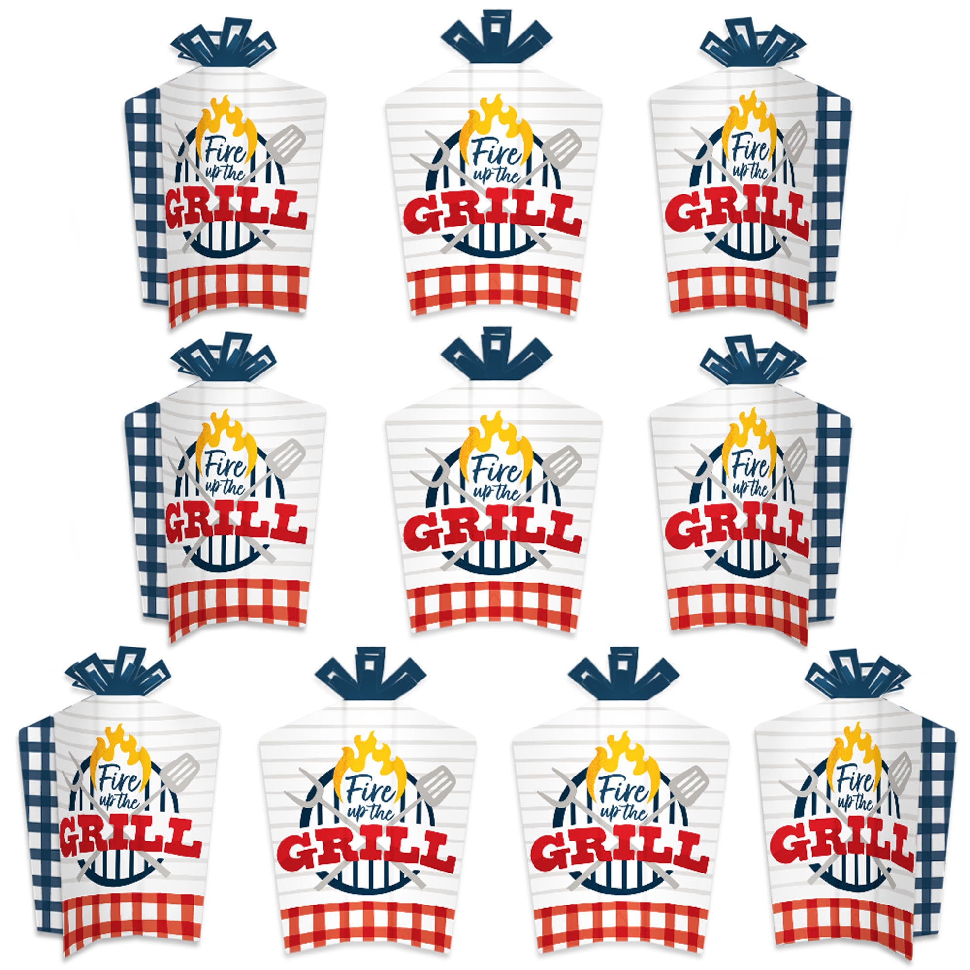 Fire Up the Grill Table Decorations Summer BBQ Picnic Party Fold and Flare Centerpieces 10 Count
