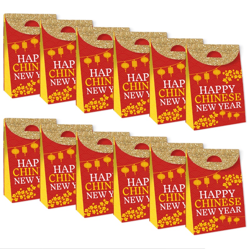 Chinese New Year Lunar New Year Gift Favor Bags Party Etsy