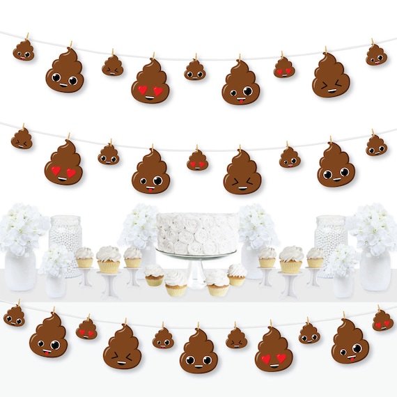 Party ’Til You’re Pooped Poop Emoji Party DIY Decorations