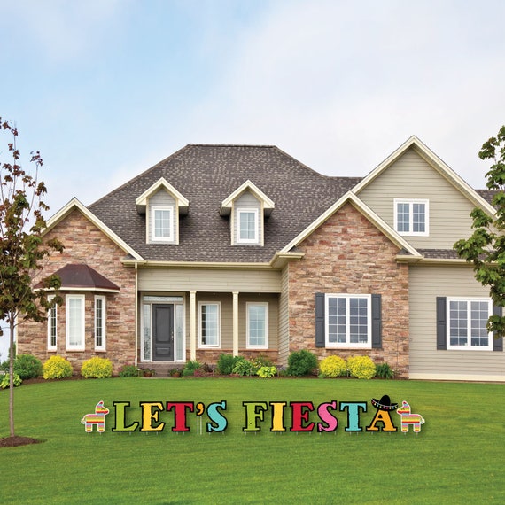Let S Fiesta Yard Sign Outdoor Lawn Decoration Mexican Fiesta