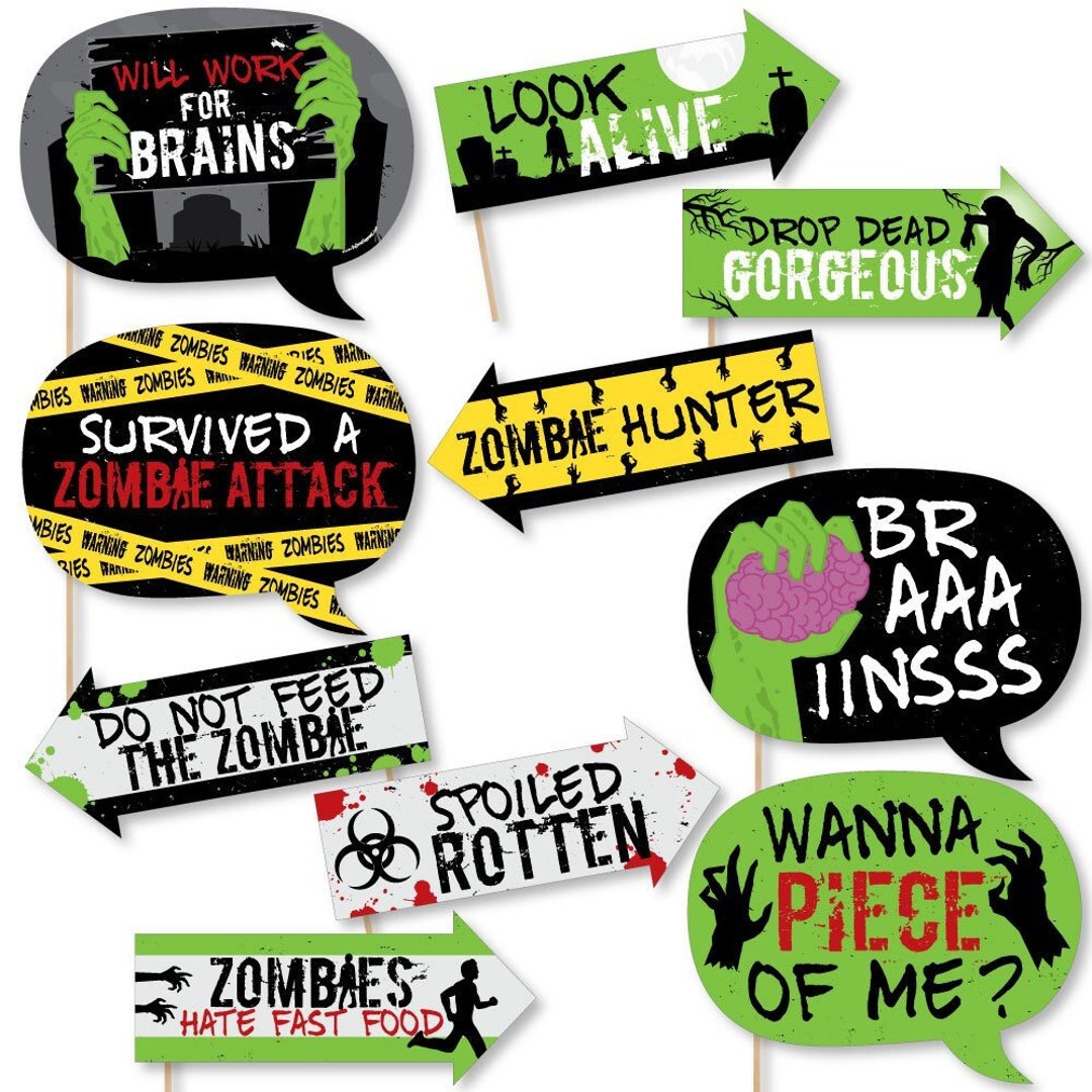 Zombie Photo Booth Kit Party Goods main image 0