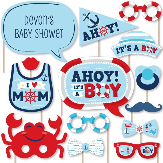 Nautical photo booth props deals