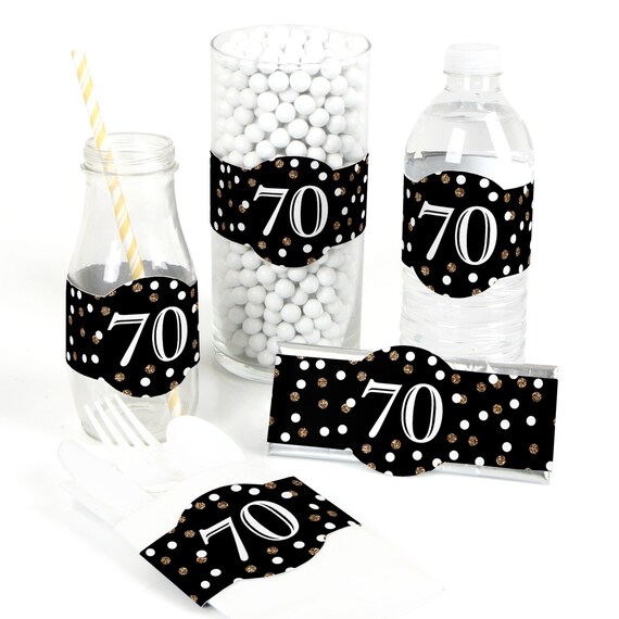 70th Adult Birthday Gold Diy Party Supplies Birthday