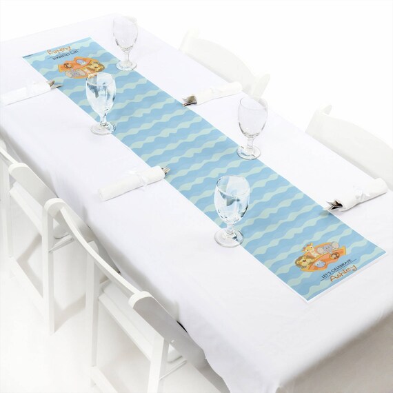 Noah S Ark Petite Table Runner Custom Baby Shower Party Etsy