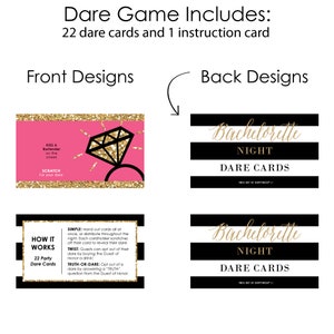 Bachelorette Party Games Girl's Night Out Bachelorette Party Scratch Off Dare Cards Bridal Shower Game Cards Set of 22 image 4