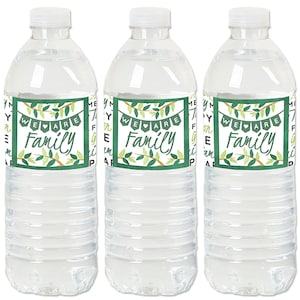 Family Tree Reunion Water Bottle Labels Reunion Waterproof Self Stick Labels Family Gathering Party Favors 20 Ct image 1