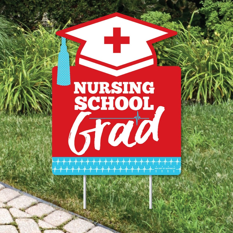 Nurse Graduation Outdoor Lawn Sign Medical Nursing Etsy