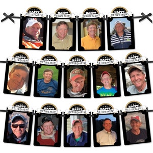 Happy Retirement - DIY Retirement Party Decor - Picture Display - Photo Banner