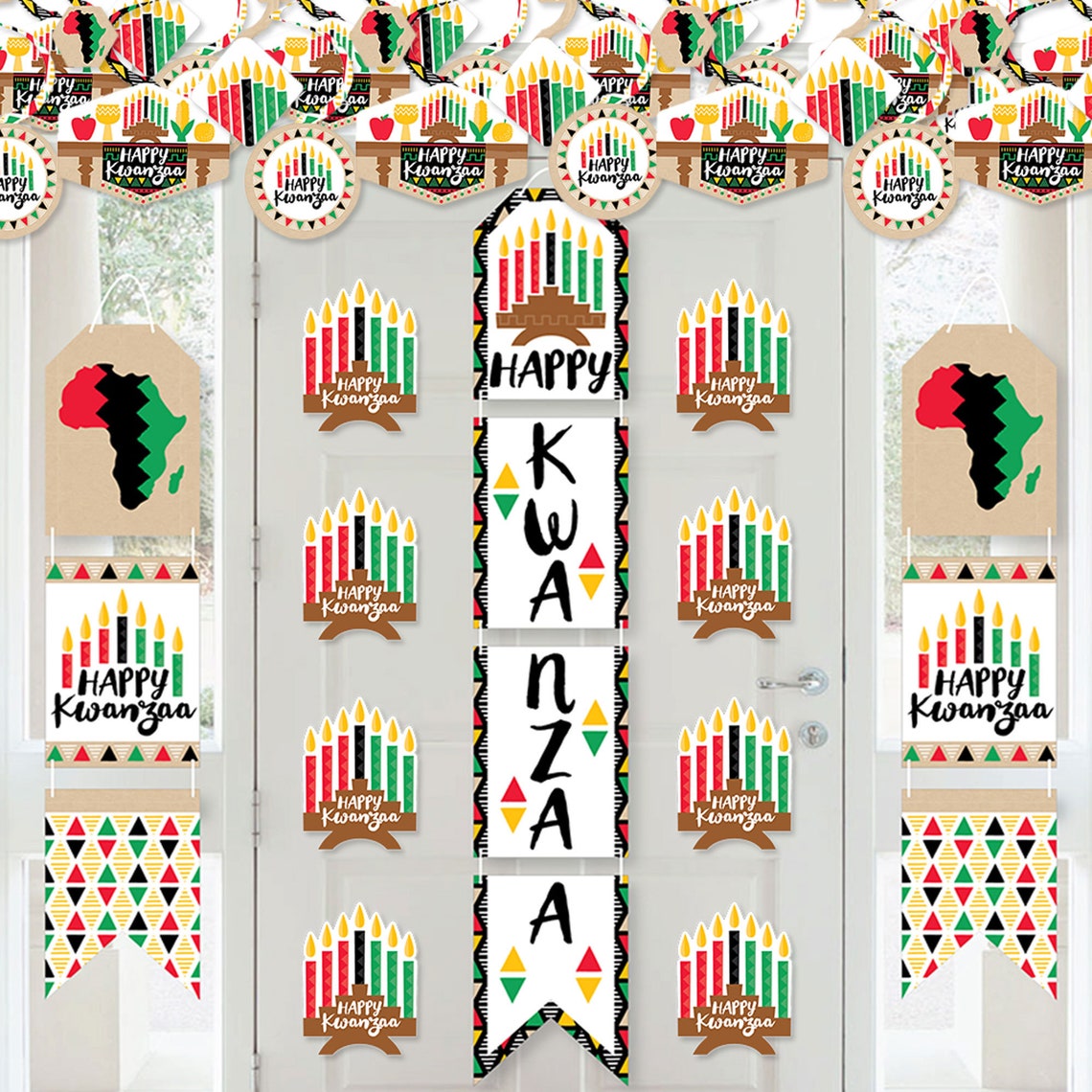 Happy Kwanzaa Wall and Door Hanging Decor African Heritage Etsy