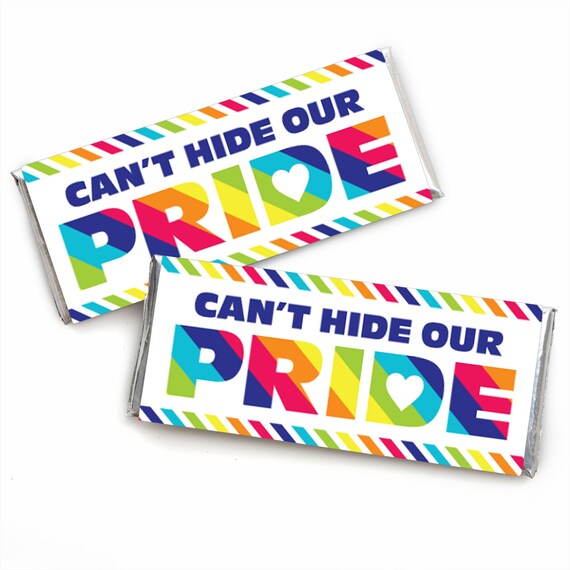 Love is Love Gay Pride Candy Bar Wrapper LGBTQ Rainbow Party Favors