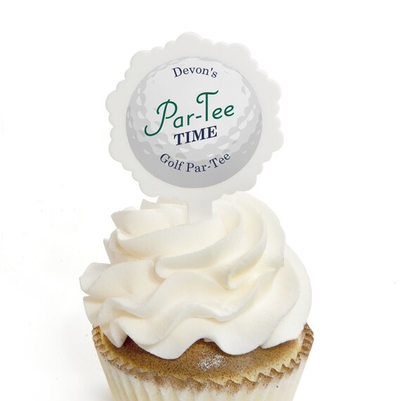 Golf Cupcake Picks Par Tee Time Golf Birthday Or Retirement