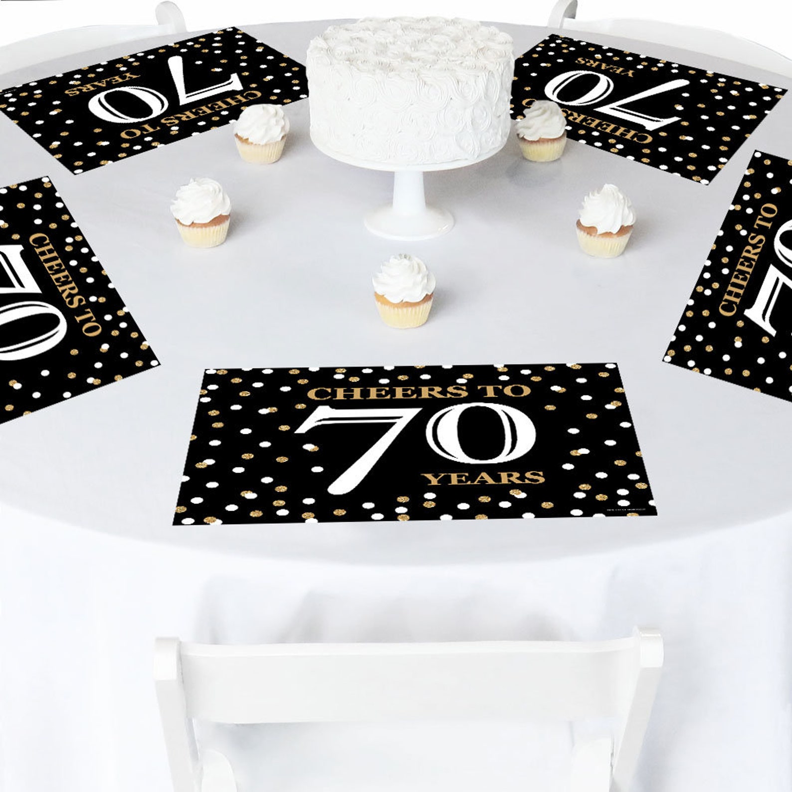 Adult 70th Birthday Gold Party Table Decorations - Etsy Hong Kong