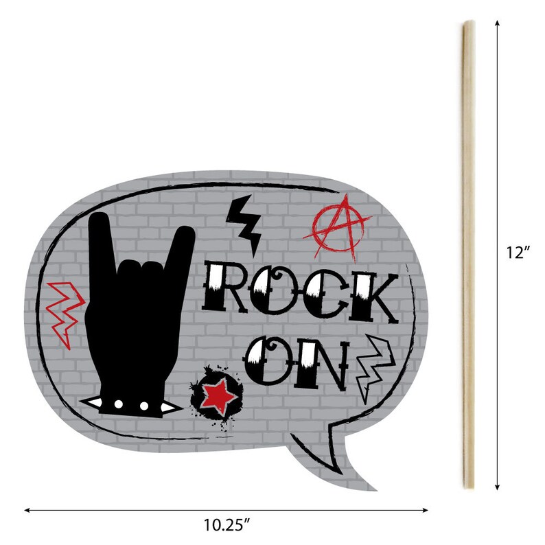 Rock N Roll Photo Booth Props Party Like A Rockstar Prop - Etsy