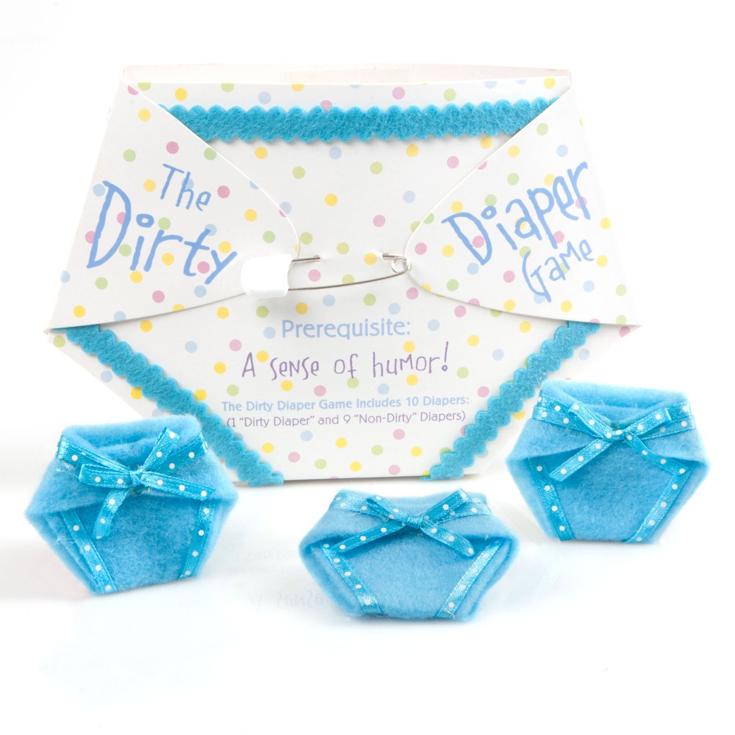 Dirty Diaper Game Blue Boy Baby Shower Games Fun Baby Etsy