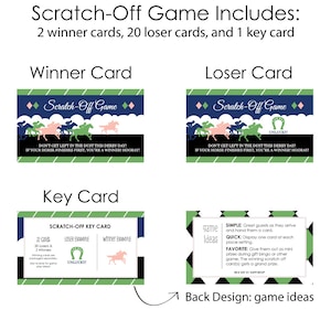 Kentucky Horse Derby Scratch Off Game Cards Horse Race Party Scratch Off Games Horse Racing Event Game Ideas 22 Count image 5