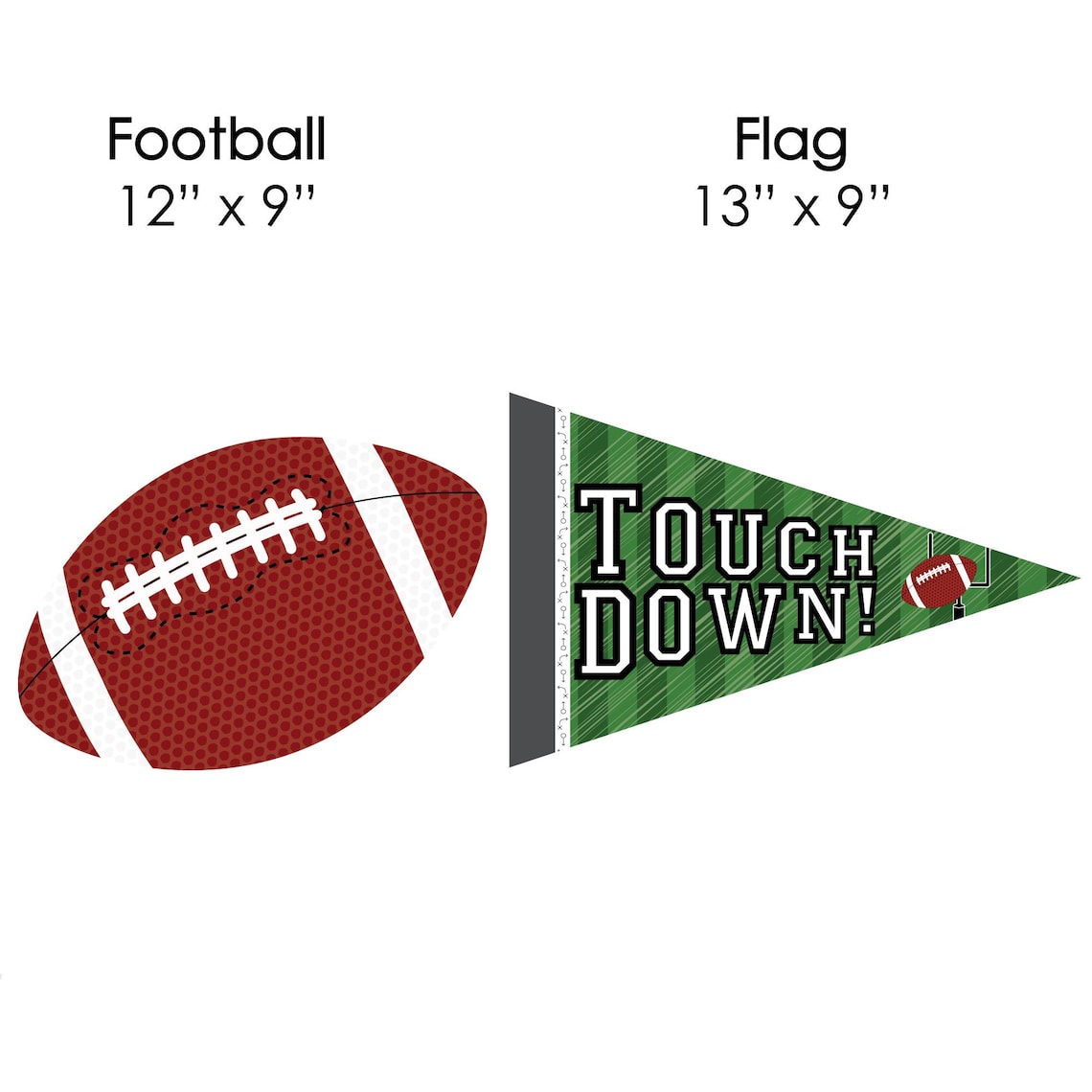 Football Lawn Decorations Outdoor Baby Shower or Birthday Etsy