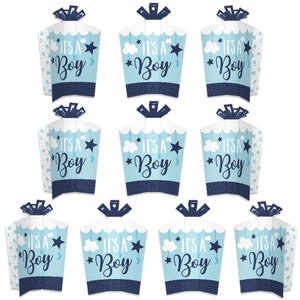 It’s a Boy - Table Decorations - Blue Baby Shower Fold and Flare Centerpieces - 10 Count