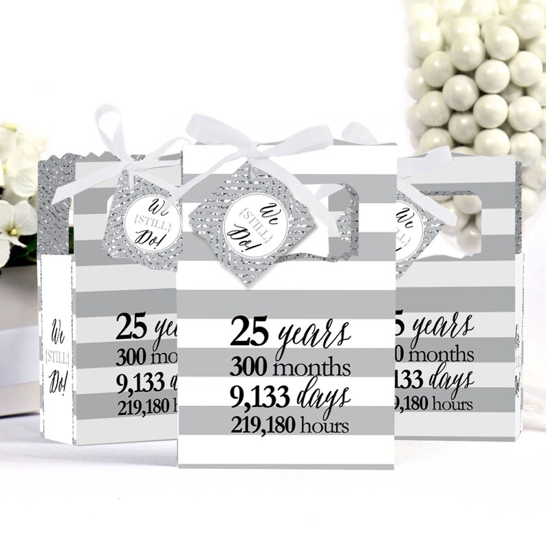 We Still Do 25th Wedding Anniversary Party Favor Boxes Set Etsy