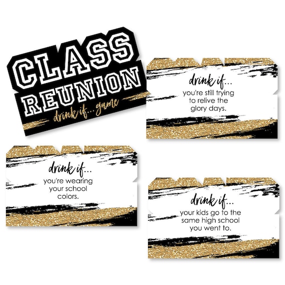 Set of 24 Reunited Shaped School Class Reunion Party Wine Glass Markers
