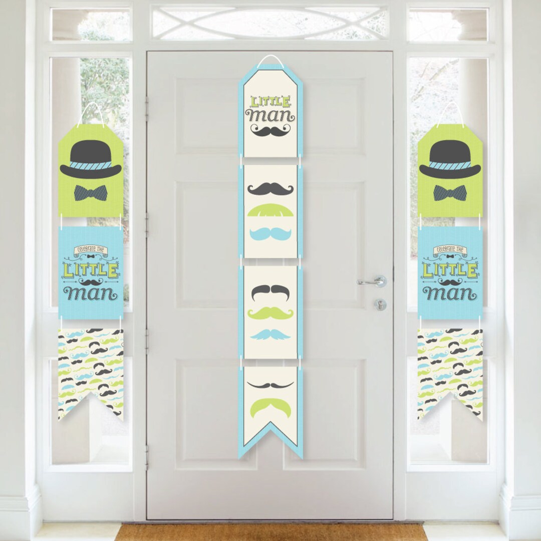Dashing Little Man Mustache Party Hanging Vertical Paper - Etsy