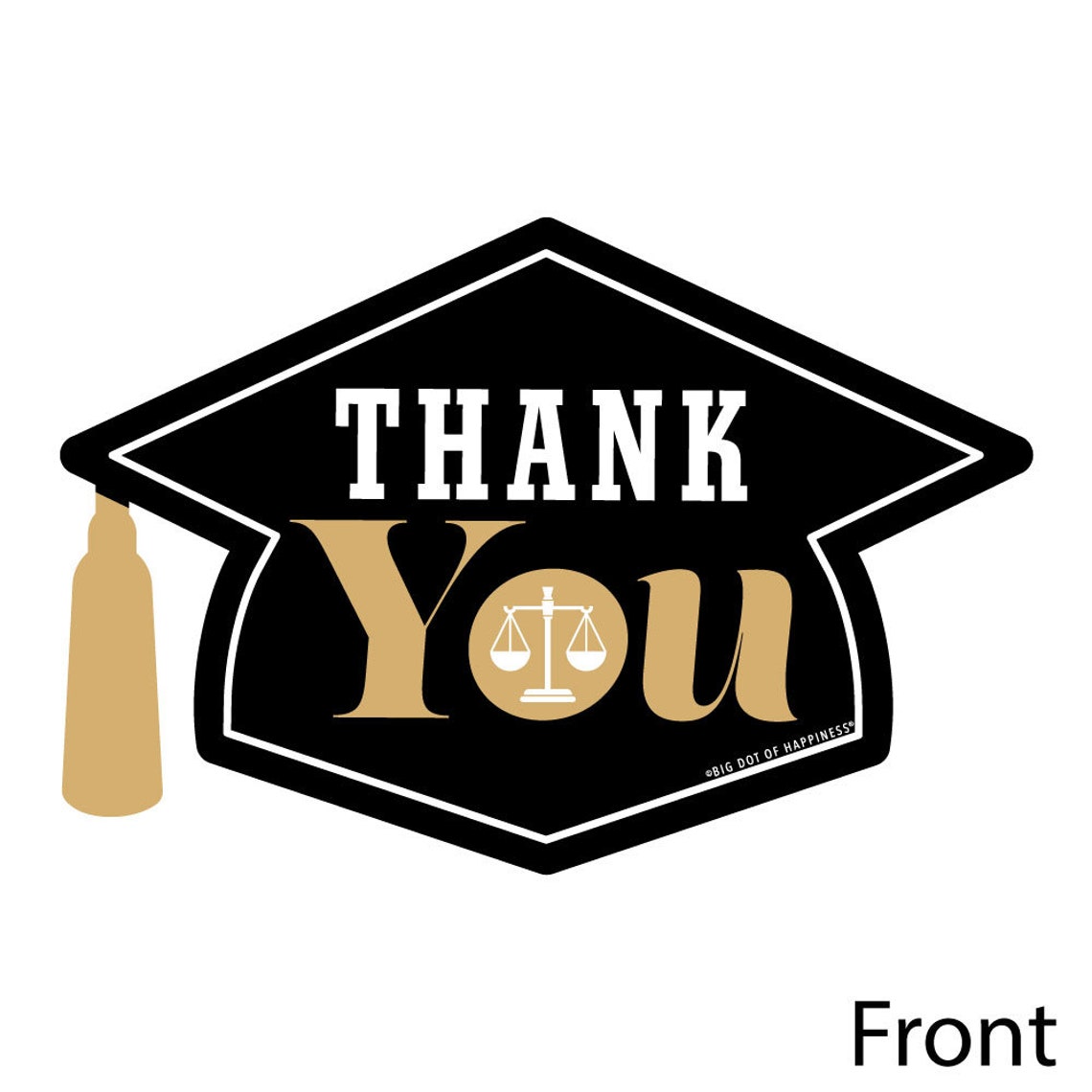 Law School Grad Shaped Thank You Cards Future Lawyer Etsy