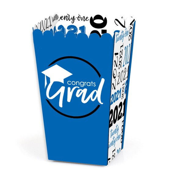 Blue Grad - Best is Yet to Come - 2021 Graduation Favor Popcorn Treat Boxes - Set of 12 Il_570xn