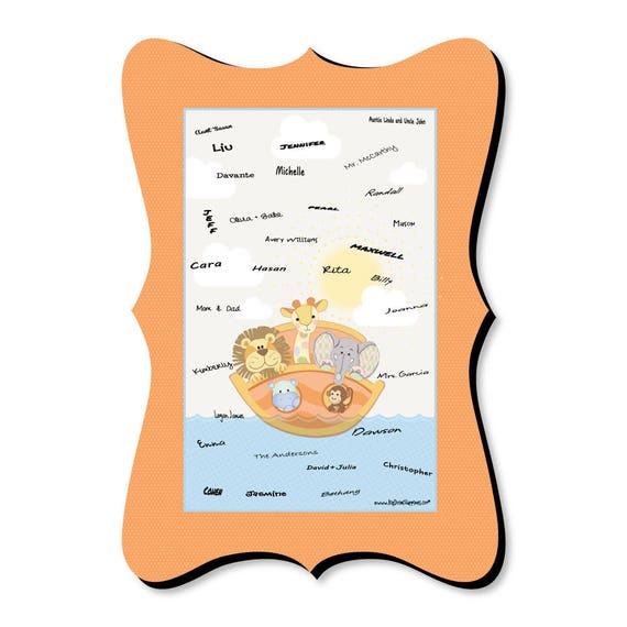 Noah S Ark Baby Shower Guest Book Alternative Noah S Ark