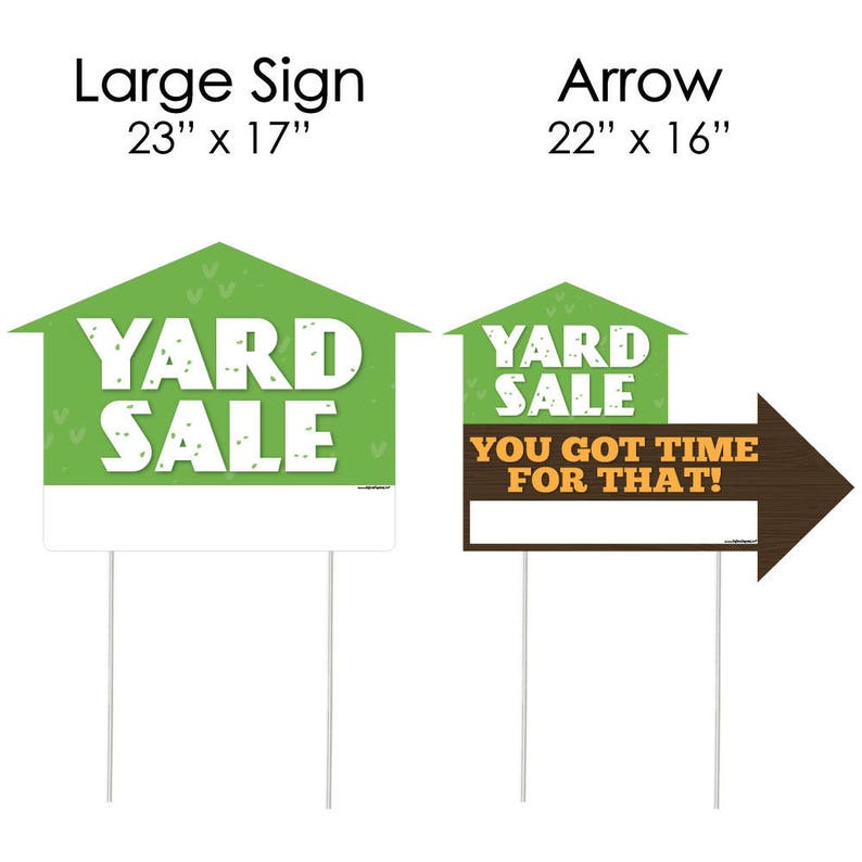 LARGE Yard Sale Signs Yard Sign WITH STAKES Double Sided Etsy