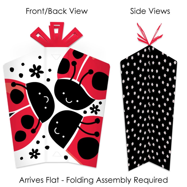 Baby Shower or Birthday Party Fold and Flare Centerpieces Happy Little Ladybug 10 Count Table Decorations